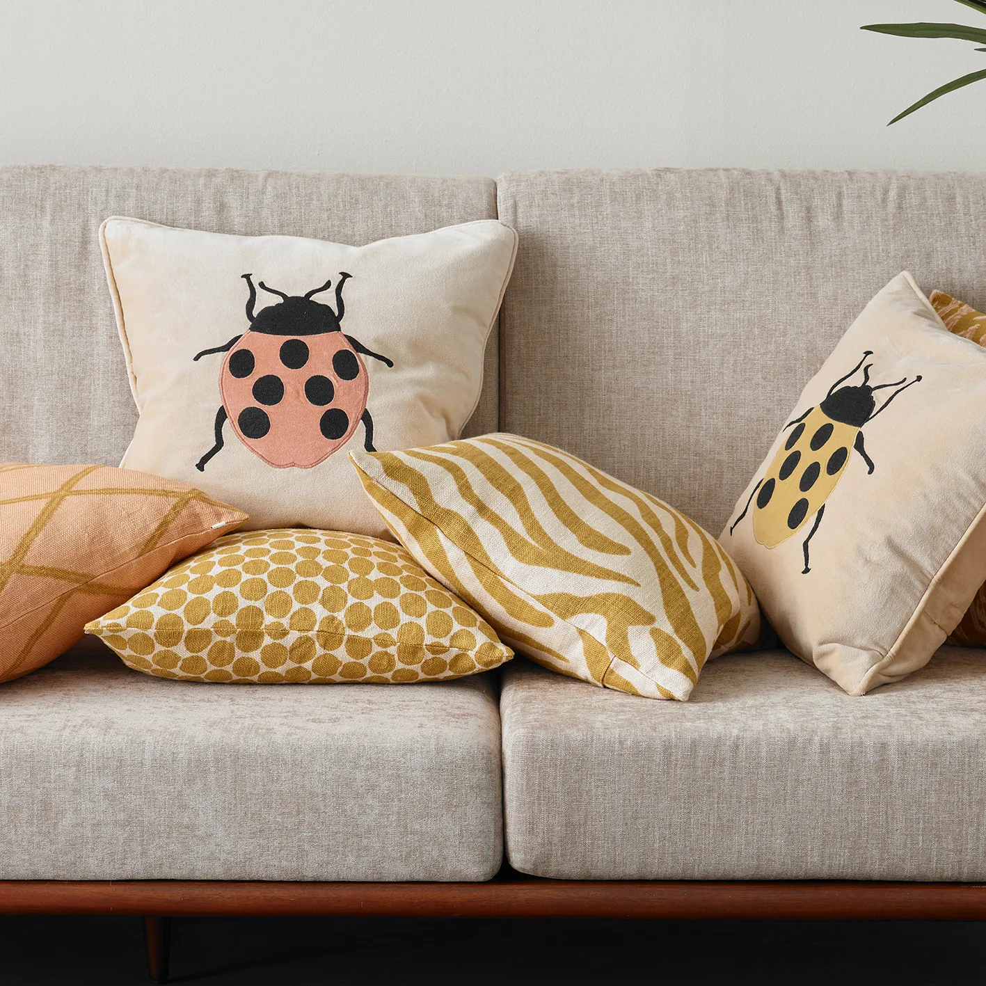 Dot Ari cushion cover 50x50 cm, spicy yellow Chhatwal & Jonsson