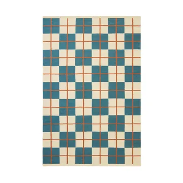 Haveli rug 230x320 cm - Heaven blue-light khaki-rust - Chhatwal & Jonsson