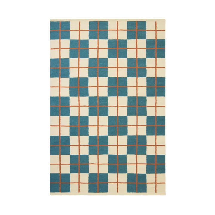 Haveli rug 230x320 cm - Heaven blue-light khaki-rust - Chhatwal & Jonsson