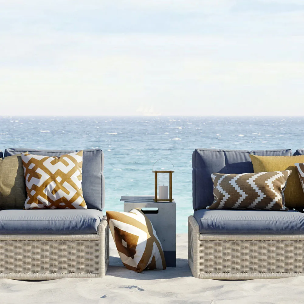 Ikat Sema cushion, Sage/off white, 40 cm Chhatwal & Jonsson