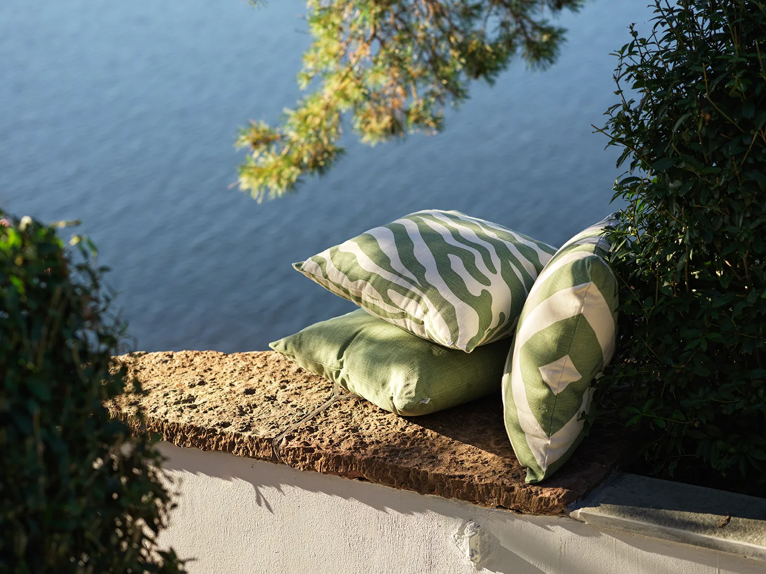 Impal Outdoor cushion, Sage/off white. 50 cm Chhatwal & Jonsson