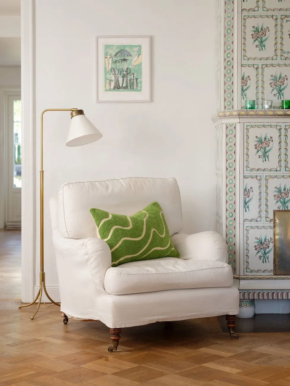 Kashi pillowcase 40x60 cm, Lime Chhatwal & Jonsson
