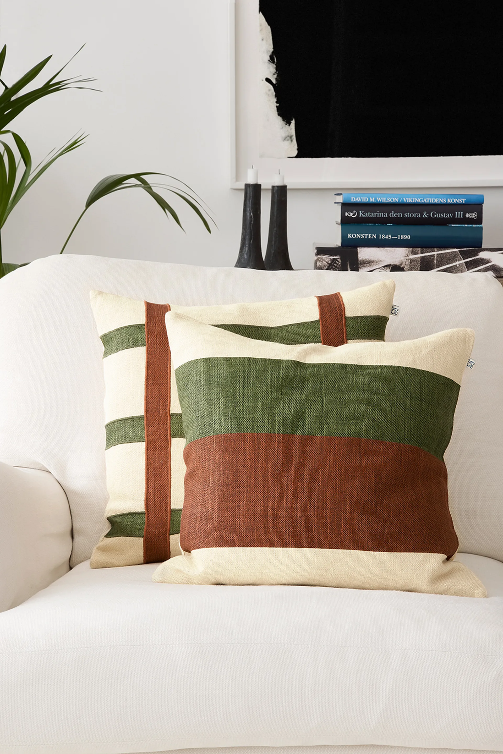 Kumar pillowcase 50x50 cm, Cactus Green-Terracotta Chhatwal & Jonsson