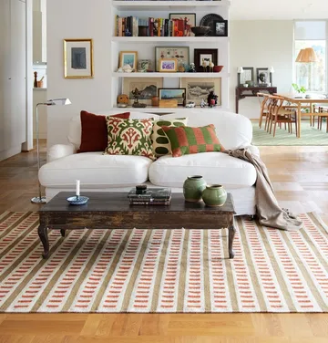 Ladakh wool rug - Off white-beige-rust, 180x270 cm - Chhatwal & Jonsson