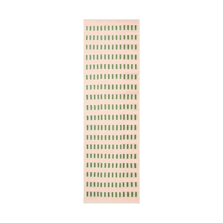 Ladakh wool rug - Off white-cactus green-dusty pink, 80x250 cm - Chhatwal & Jonsson