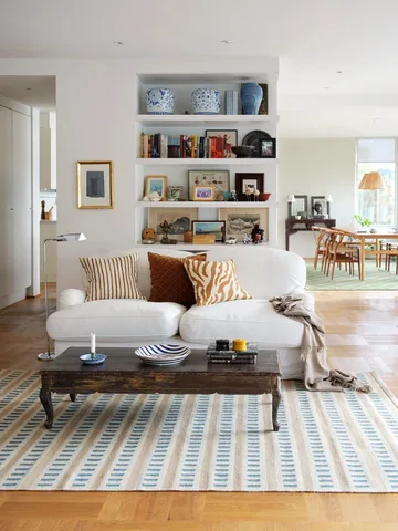 Ladakh wool rug - Off white-l. beige-heaven blue, 230x320 cm - Chhatwal & Jonsson
