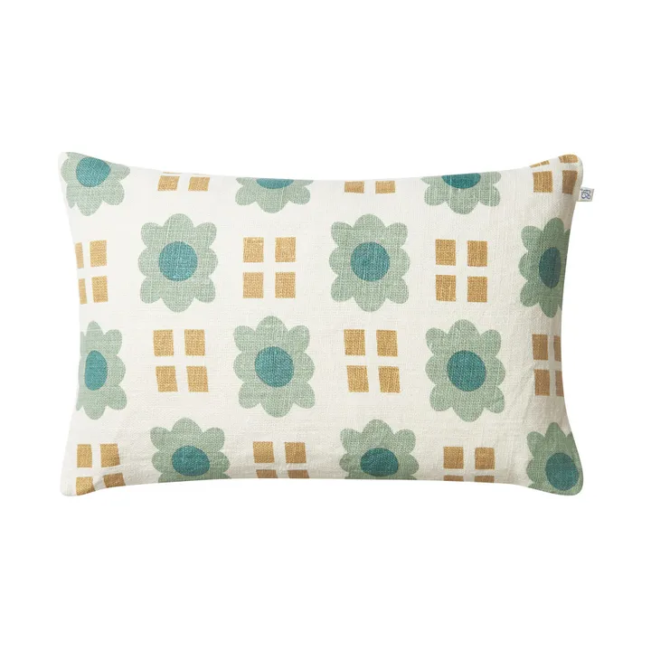 Lalit cushion cover 40x60 cm - Heaven blue-khaki-aqua - Chhatwal & Jonsson