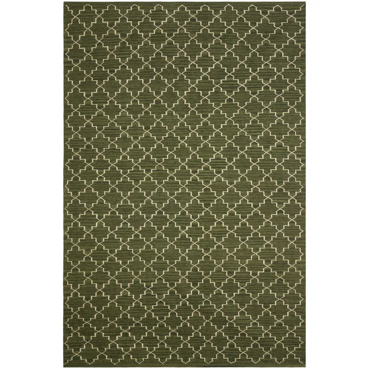New Geometric rug 234x323 cm - Green melange-off white - Chhatwal & Jonsson