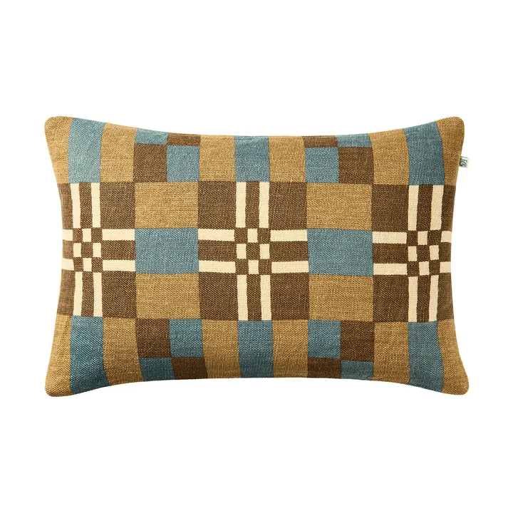 Ravi cushion cover - Khaki-Heaven Blue-Taupe, 40x60 cm - Chhatwal & Jonsson