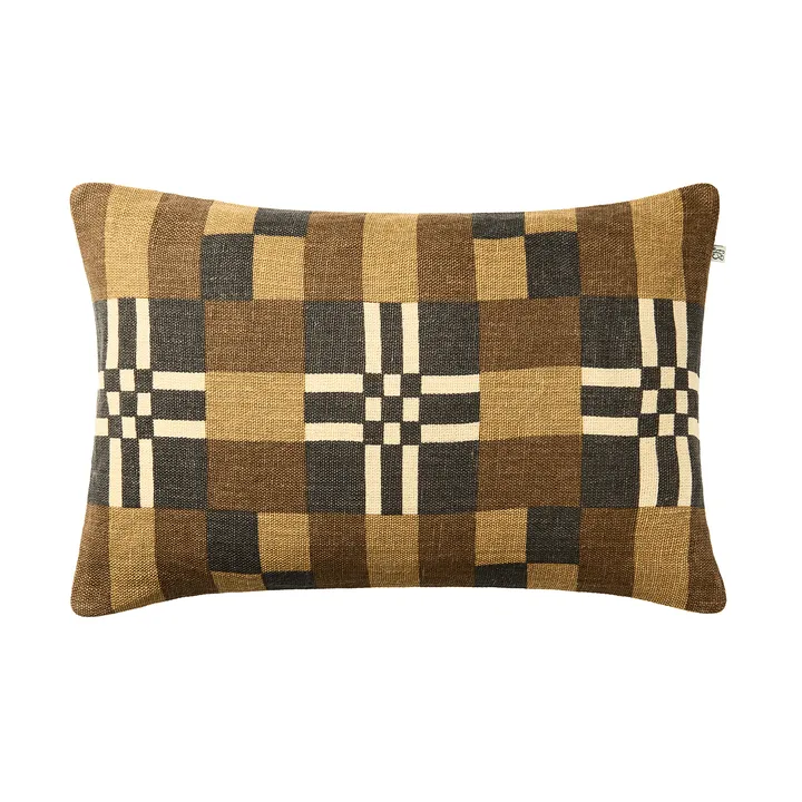 Ravi cushion cover - Taupe-Khaki-Dark Brown, 40x60 cm - Chhatwal & Jonsson