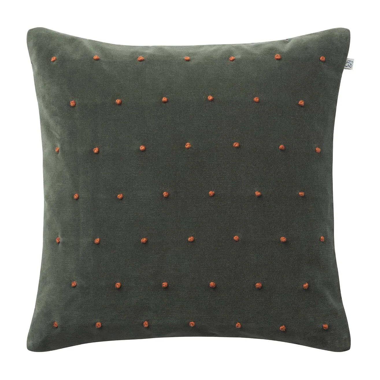 Roma cushion cover 50x50 cm, Forest green-terracotta Chhatwal & Jonsson