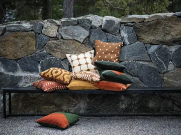 Roma cushion cover 50x50 cm - Forest green-terracotta - Chhatwal & Jonsson