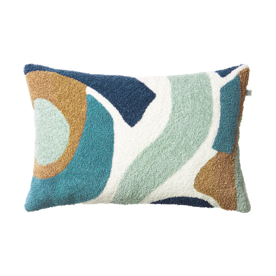Sanskriti cushion cover 40x60 cm, Heaven blue-offwhite-sand-aqua Chhatwal & Jonsson