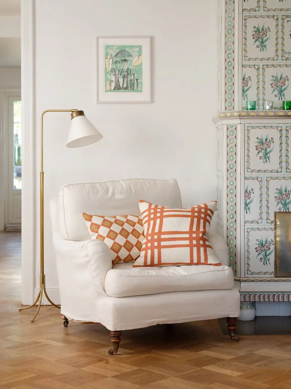 Shimla cushion cover 50x50 cm, Apricot orange Chhatwal & Jonsson