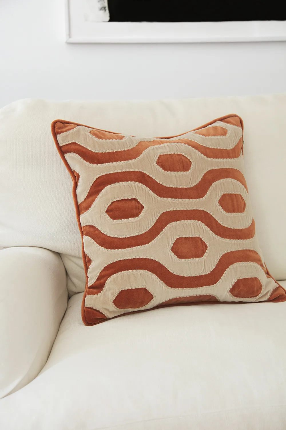 Varanasi cushion cover 50x50 cm, Terracotta-tan Chhatwal & Jonsson