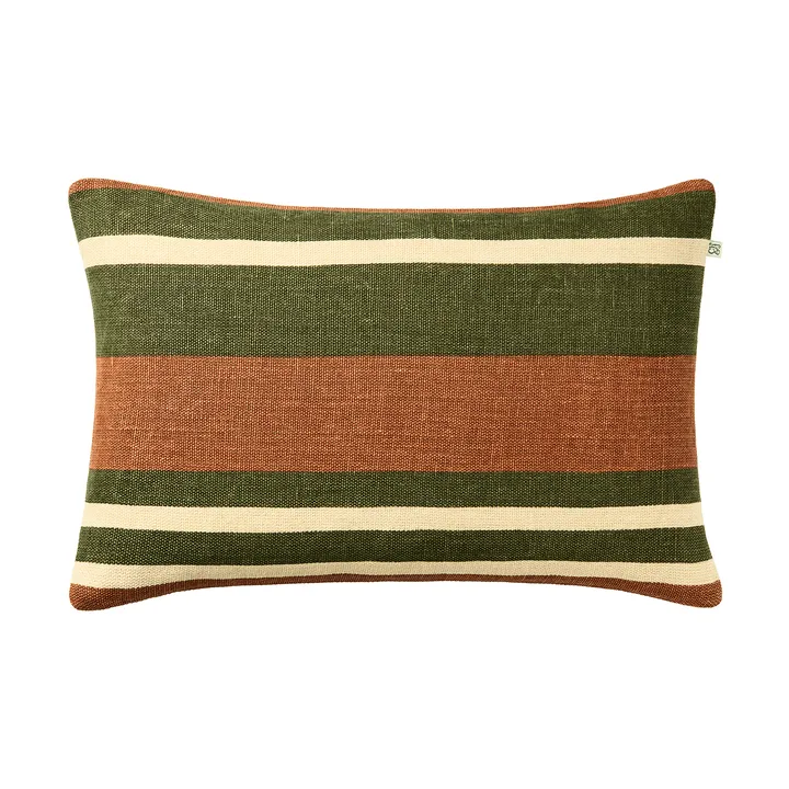 Vera cushion cover - Apricot Orange-Cactus Green, 40x60 cm - Chhatwal & Jonsson