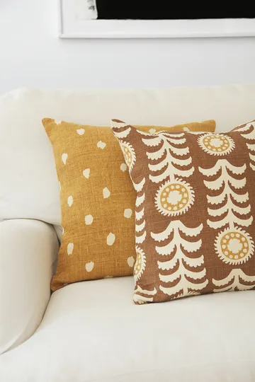 Yash reverse cushion cover 50x50 cm - Spicy yellow base - Chhatwal & Jonsson