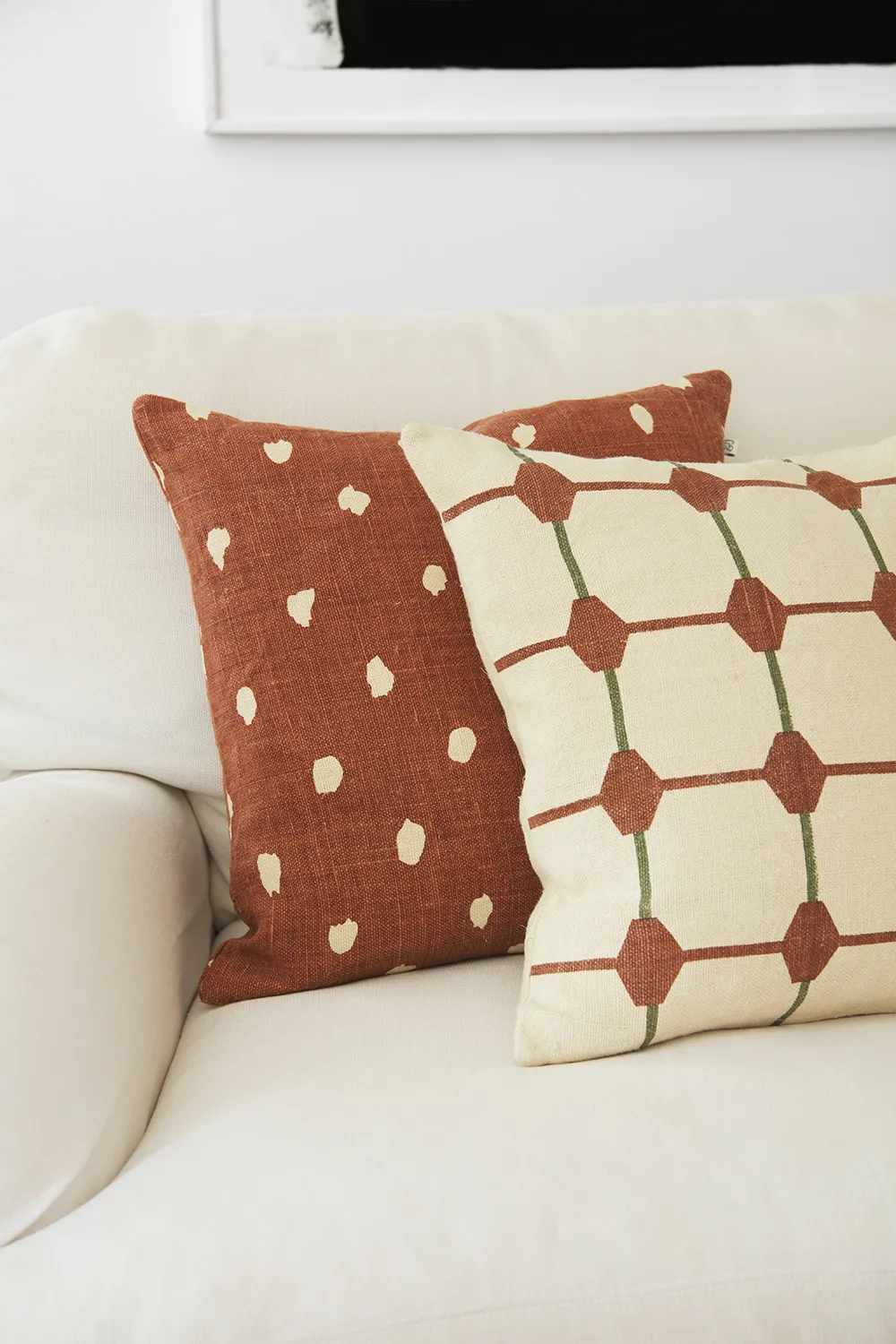 Yash reverse cushion cover 50x50 cm, Terracotta base Chhatwal & Jonsson