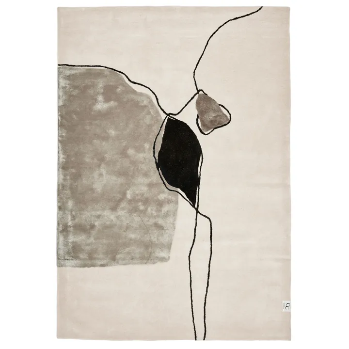 Abstract rug 200x300 cm - Ivory - Classic Collection