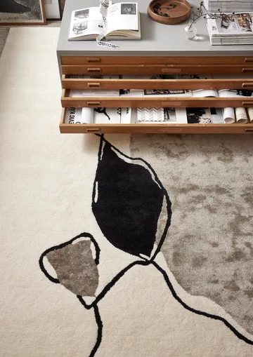 Abstract rug 250x350 cm - Ivory - Classic Collection