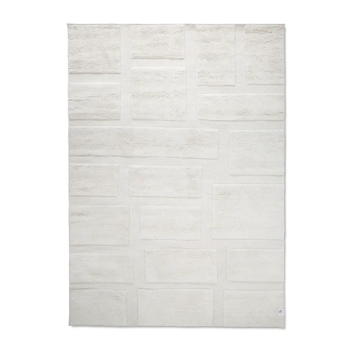 Bricks wool rug 250x350 cm - Ivory - Classic Collection