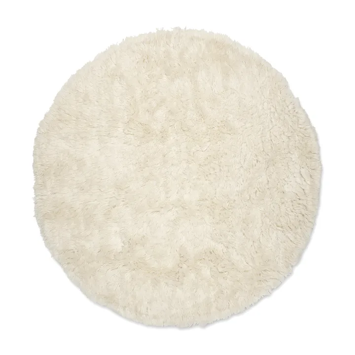 Cloudy wool carpet Ø160 cm - Natural white - Classic Collection