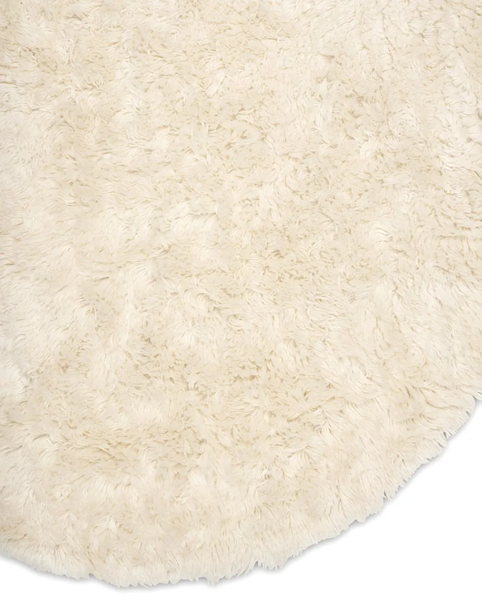 Cloudy wool carpet Ø160 cm, Natural white Classic Collection