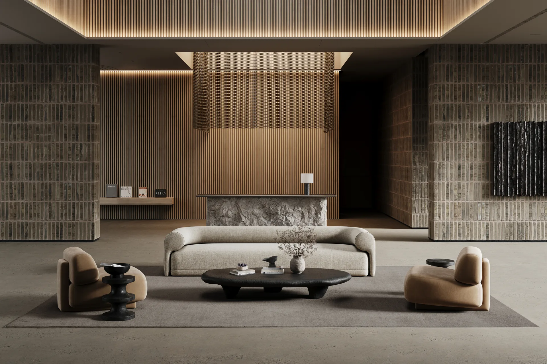 Lobby rug with overlock stitching, Grey, 300x400 cm Classic Collection