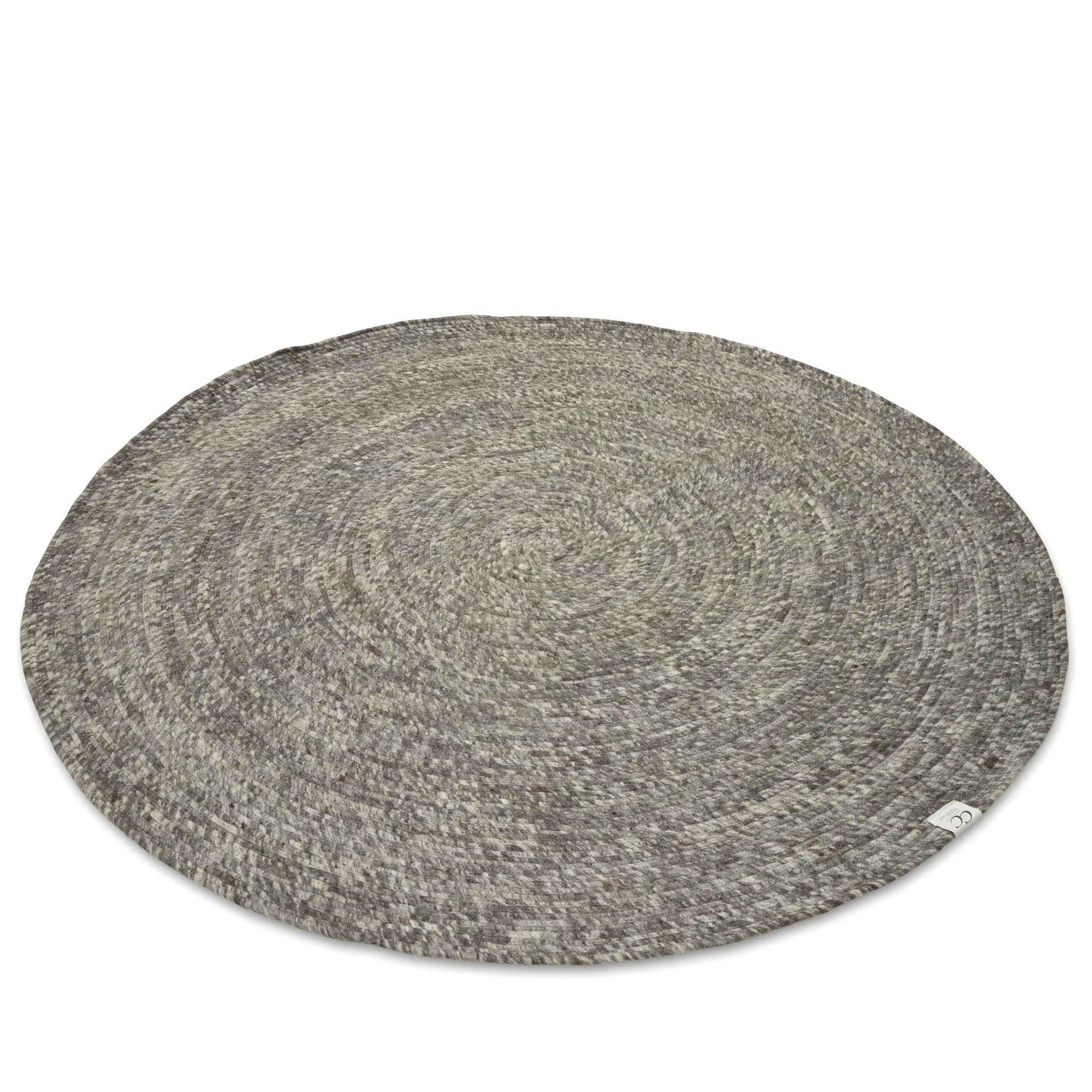 Merino wool carpet round Ø160 cm, grey Classic Collection