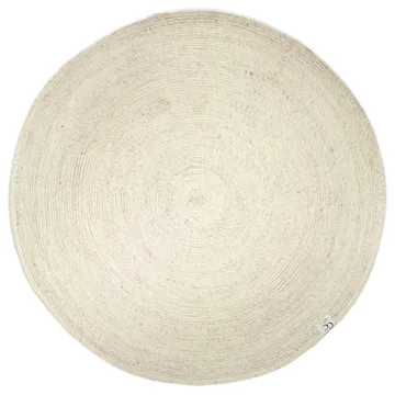 Merino wool carpet round Ø160 cm - white - Classic Collection