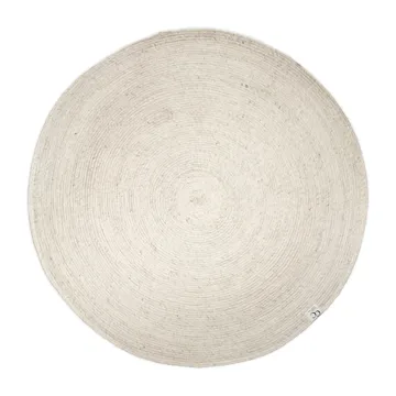 Merino wool carpet round Ø200 cm - white - Classic Collection