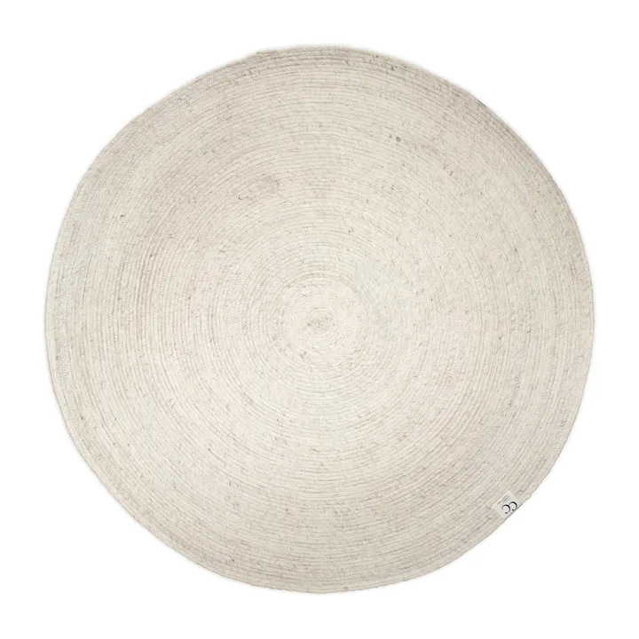Merino wool carpet round Ø200 cm - white - Classic Collection