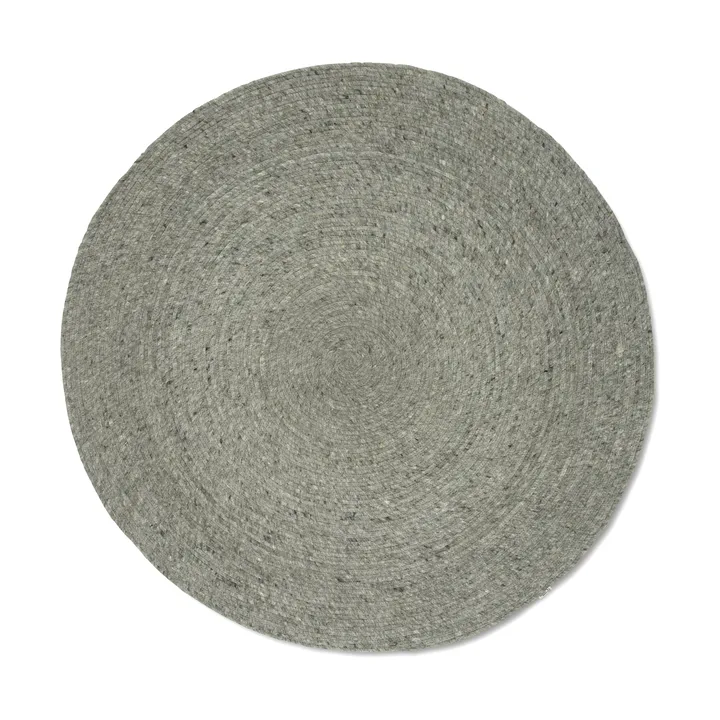 Merino wool rug round Ø240 cm - Green - Classic Collection