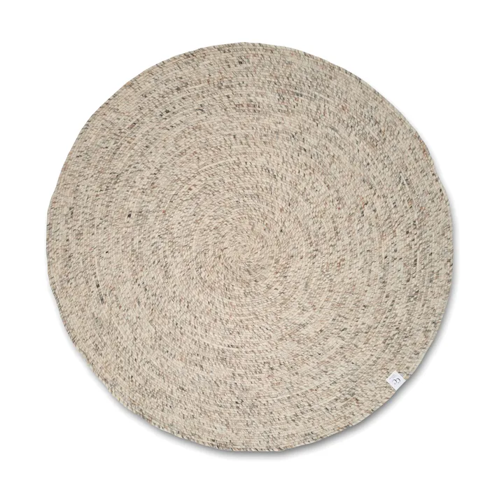 Merino wool rug round Ø240 cm - Natural beige - Classic Collection