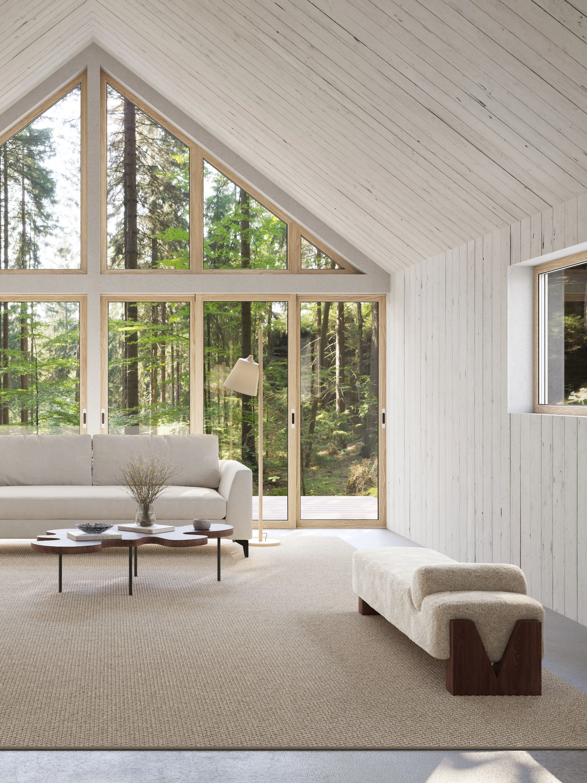 Nordklint rug with overlock edging, Natural grey, 400x400 cm with overlock stitching Classic Collection