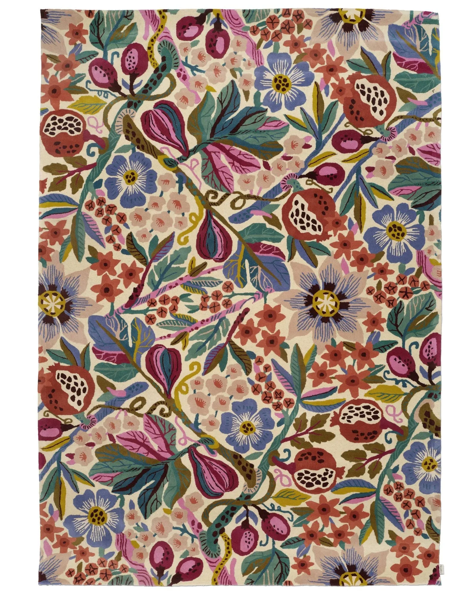 Pomegranate rug, White-multi, 250x350 cm Classic Collection