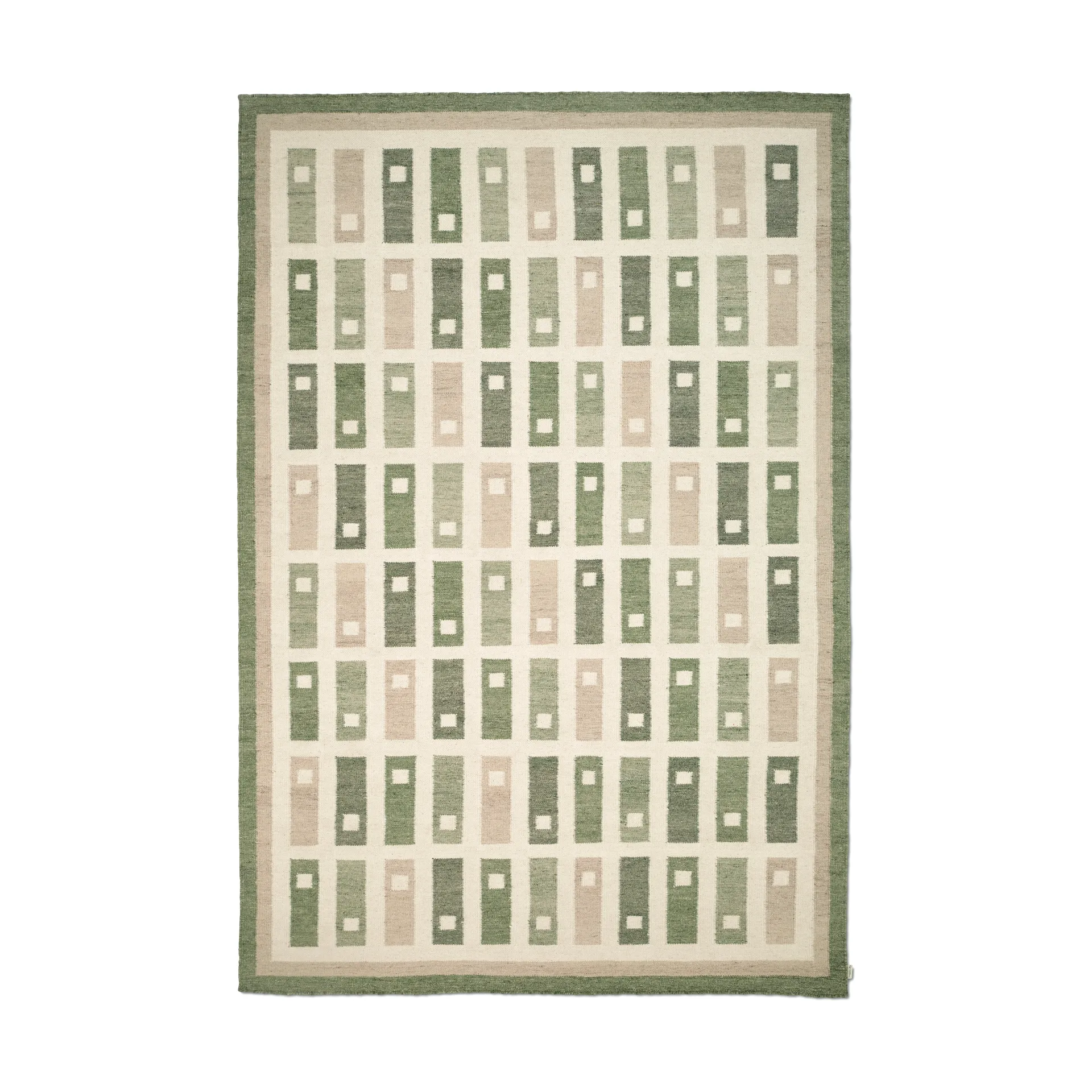 Röllakan Fyrbo rug, Green, 170x230 cm Classic Collection