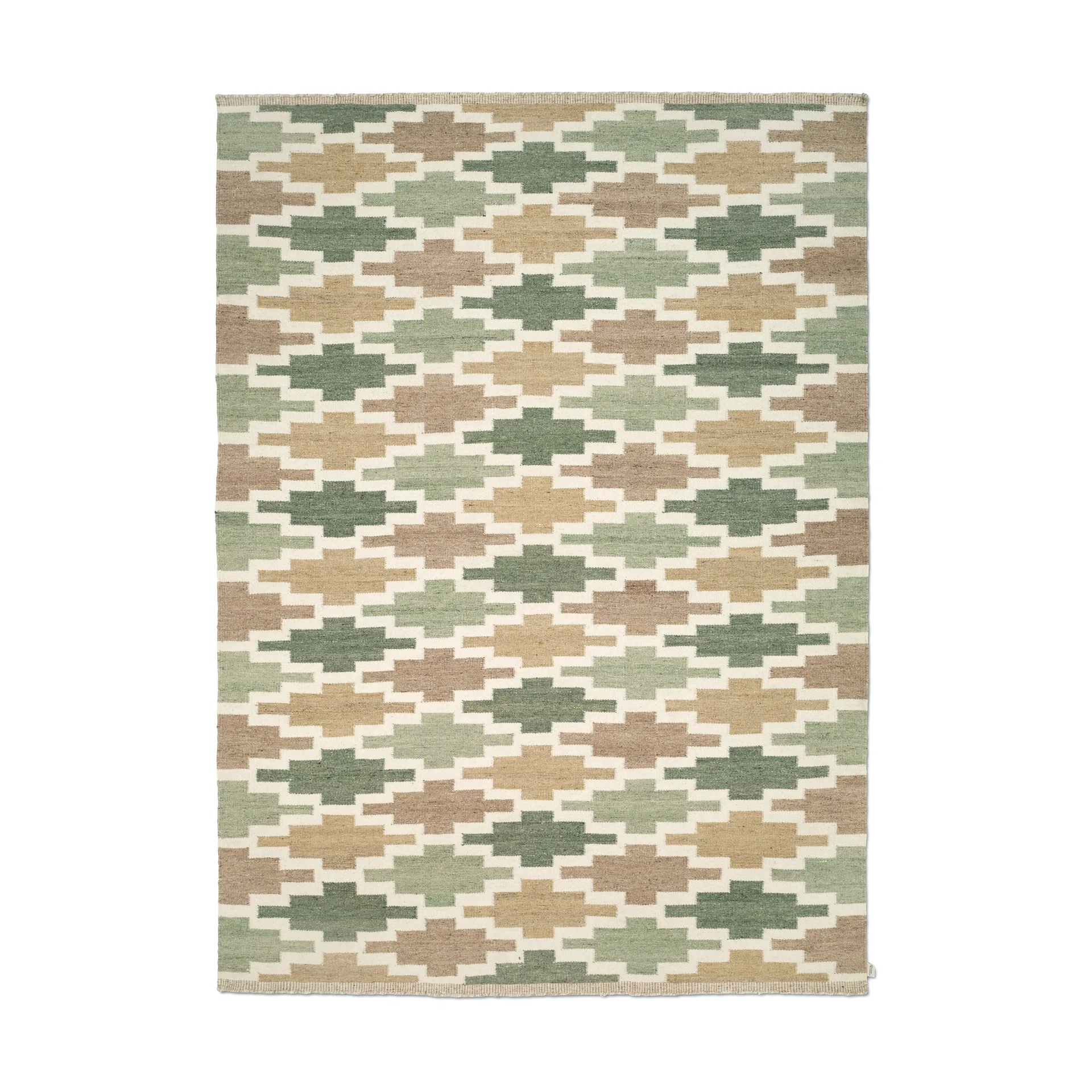Röllakan Korsnäs rug, Green beige, 200x300 cm Classic Collection