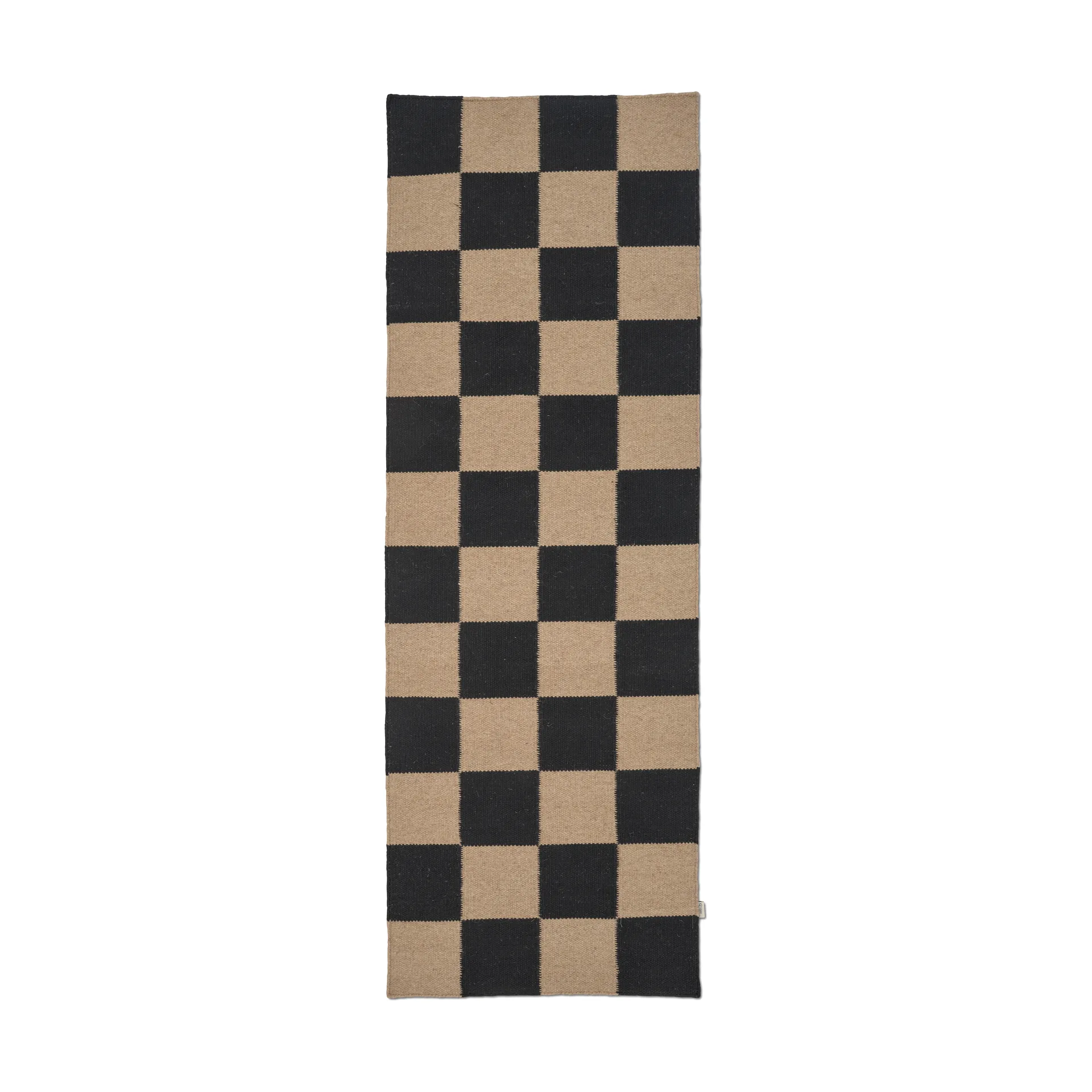 Square runner rug, Black-natural, 80x240 cm Classic Collection