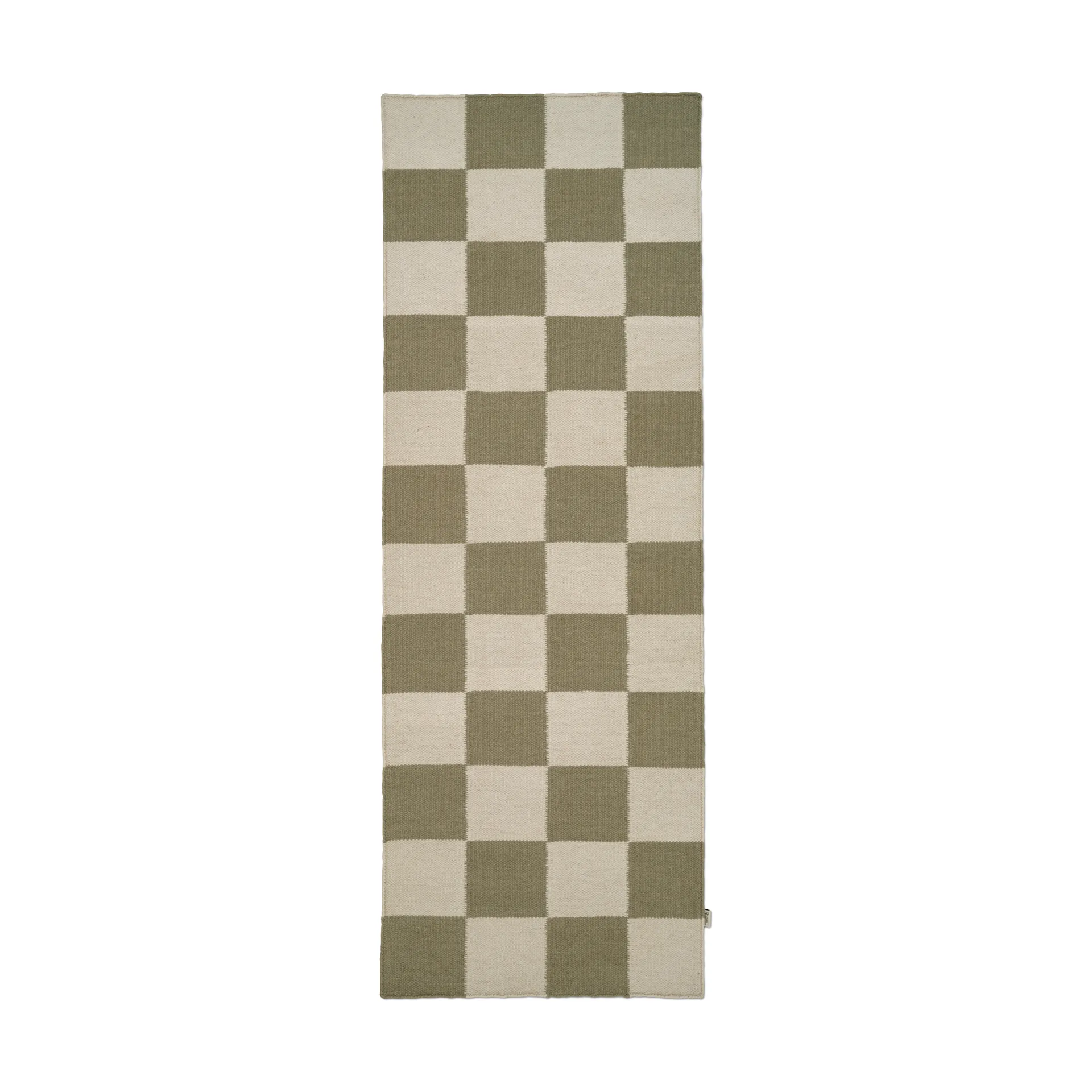 Square runner rug, White-green, 80x200 cm Classic Collection