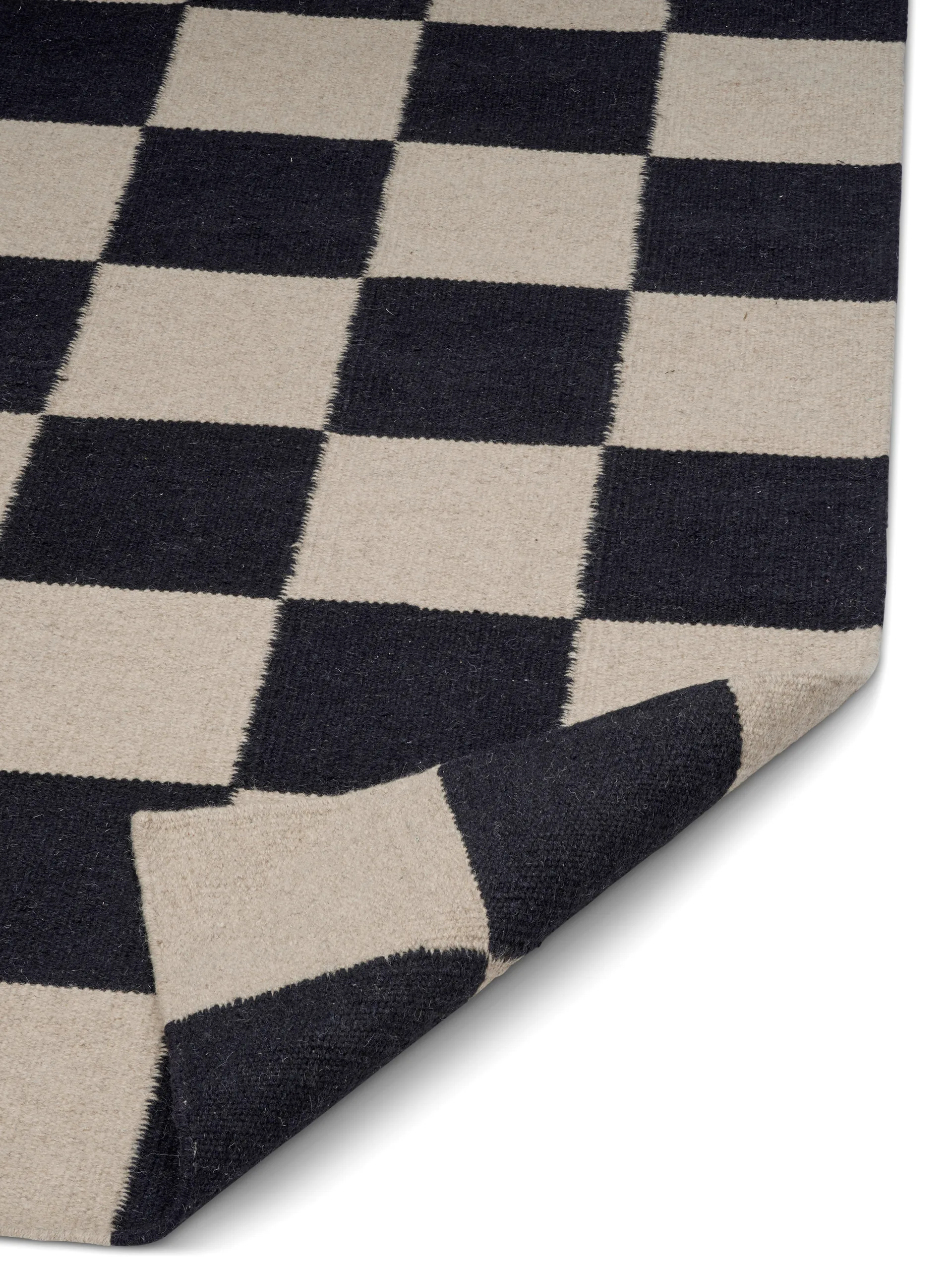 Squares rug, Black-beige, 170x230 cm Classic Collection
