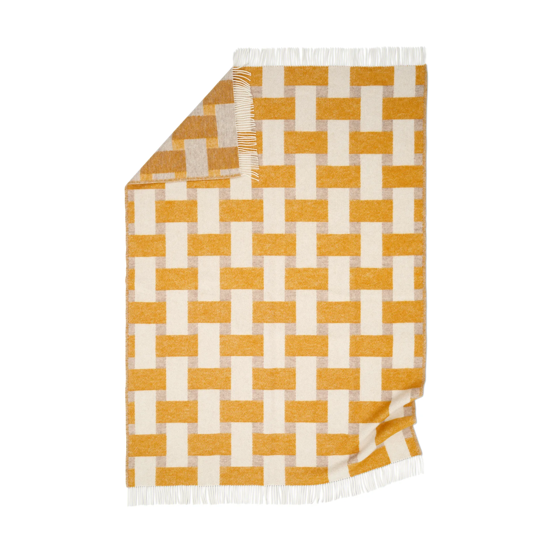 Weave throw 130x180 cm, Yellow Classic Collection