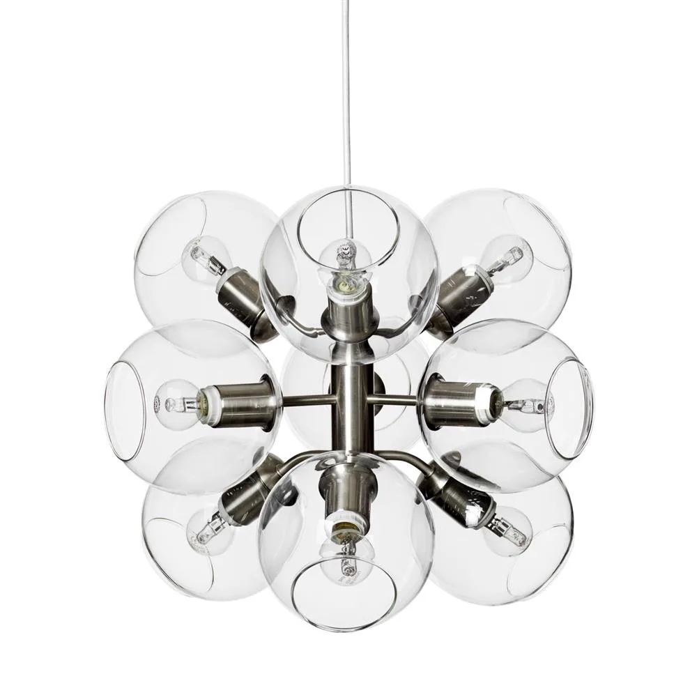 Tage pendant, silver-clear glass CO Bankeryd