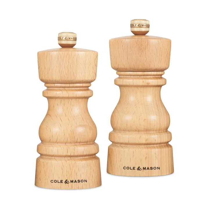 London Salt and Pepper Mill Set 13 cm - Natural - Cole & Mason