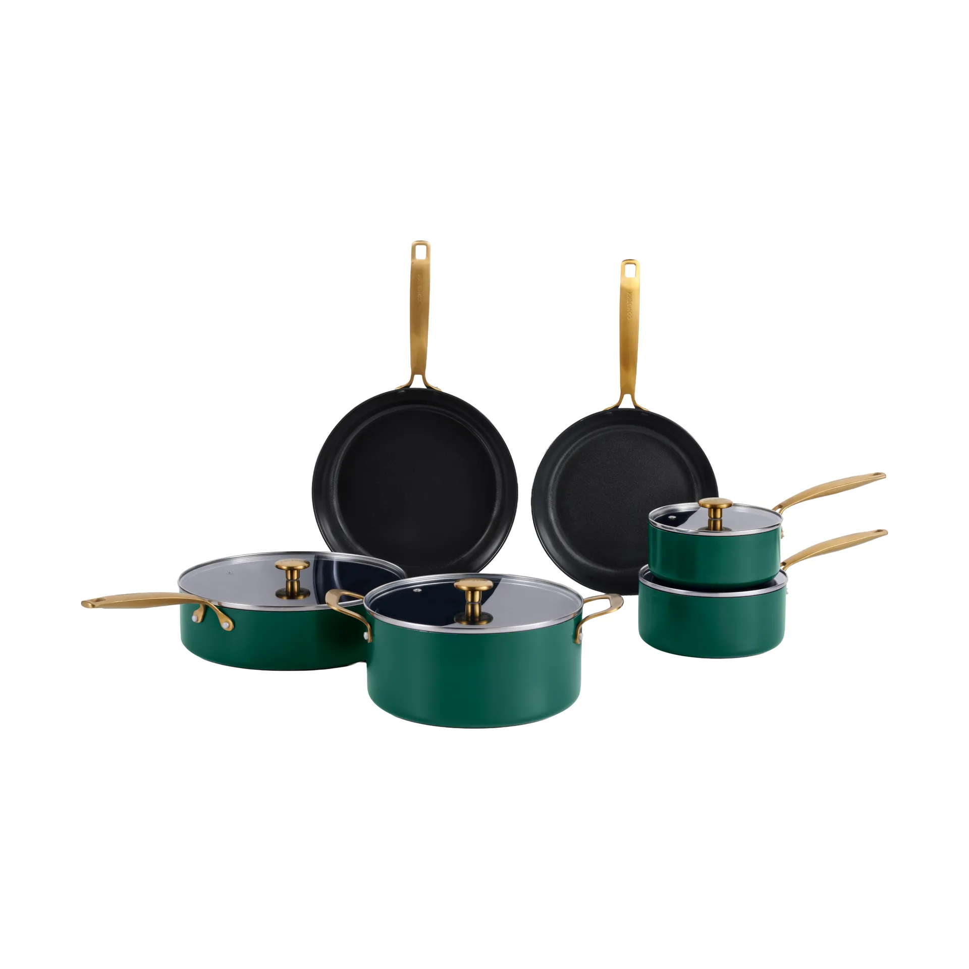 Combekk Element pot and frying pan set, 10-piece, Holly Green Combekk