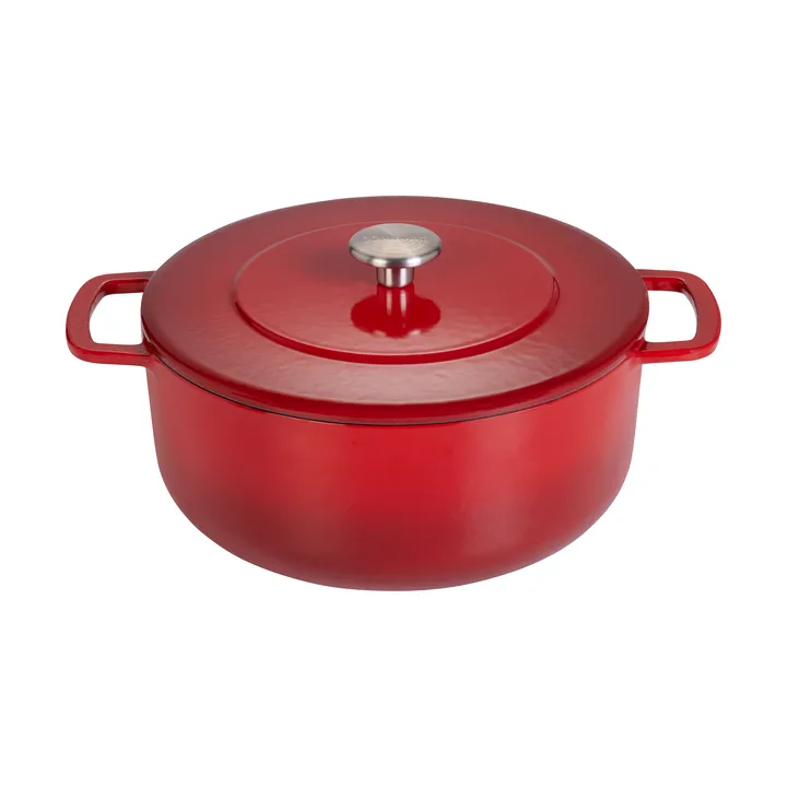 Combekk Enameled cast iron casserole Ø24 cm - Cherry - Combekk