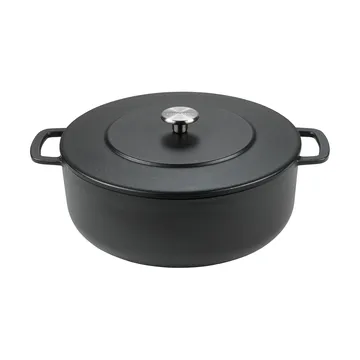 Combekk Enameled cast iron casserole Ø28 cm - Black - Combekk