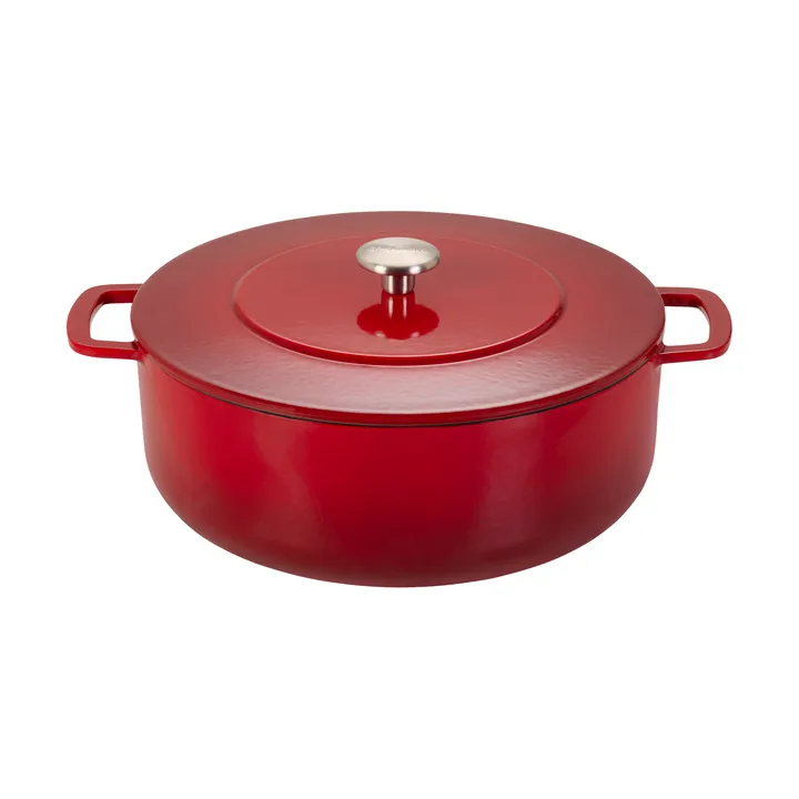 Combekk Enameled cast iron casserole Ø28 cm - Cherry - Combekk