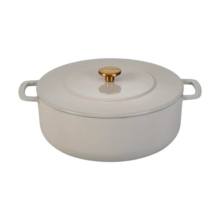 Combekk Enameled cast iron casserole Ø28 cm - Sand-gold knob - Combekk