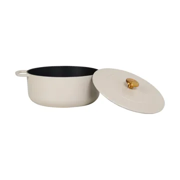 Combekk Enameled cast iron casserole Ø28 cm - Sand-gold knob - Combekk